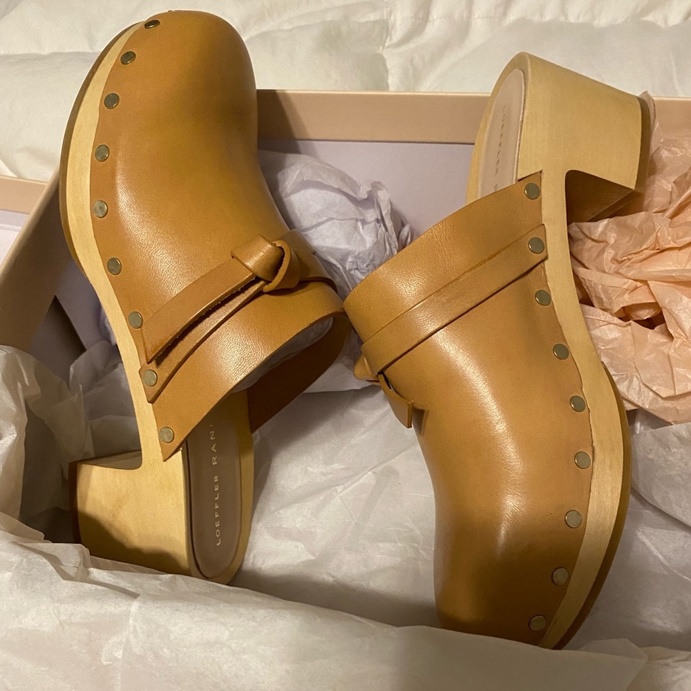Loeffler Randall Low Heel Clog/Honey - Brand New In Box